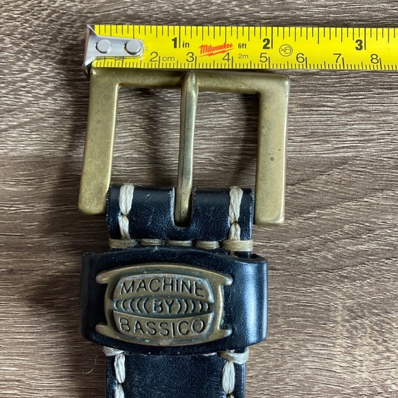 Unisex Machine by Bassico Made in Spain Small Leather Belt - Picture 3 of 10